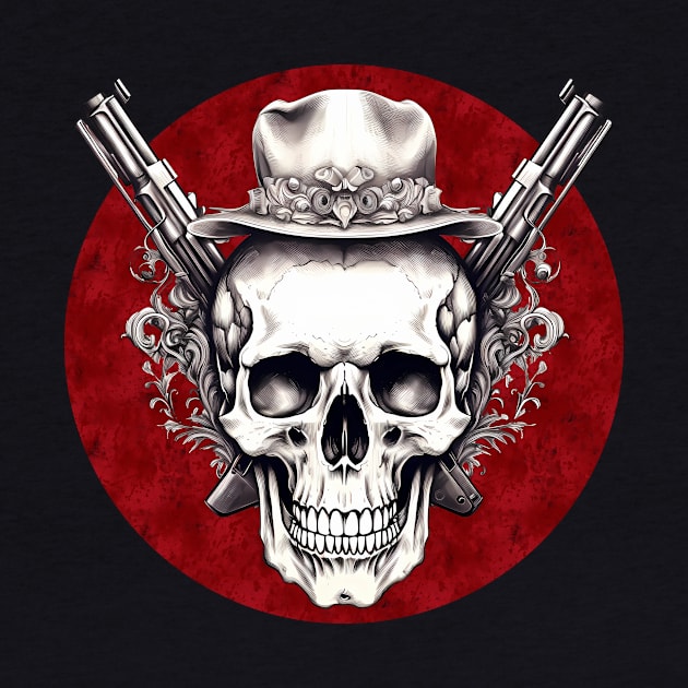 skull with guns by One Eyed Cat Design